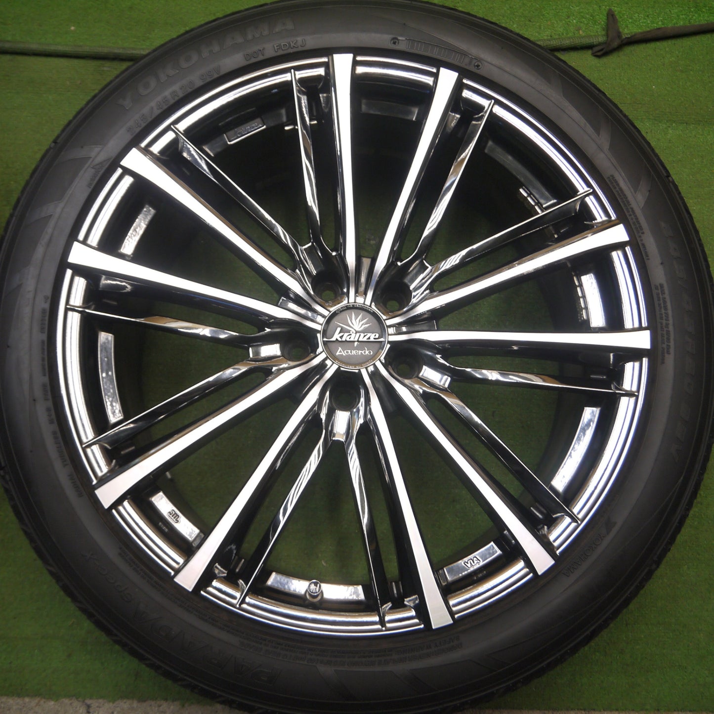 *送料無料* バリ溝！20年！キレイ！8.5分★Kranze Acuerdo 245/45R20 ヨコハマ PARADA Spec-X クレンツェ アクエルド PCD114.3/5H★4030603Hノ