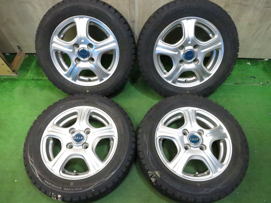 [送料無料]バリ溝！キレイ！9分★スタッドレス 155/65R13 ダンロップ ウインターマックス WM01 FEID 13インチ PCD100/4H★3011804Hス