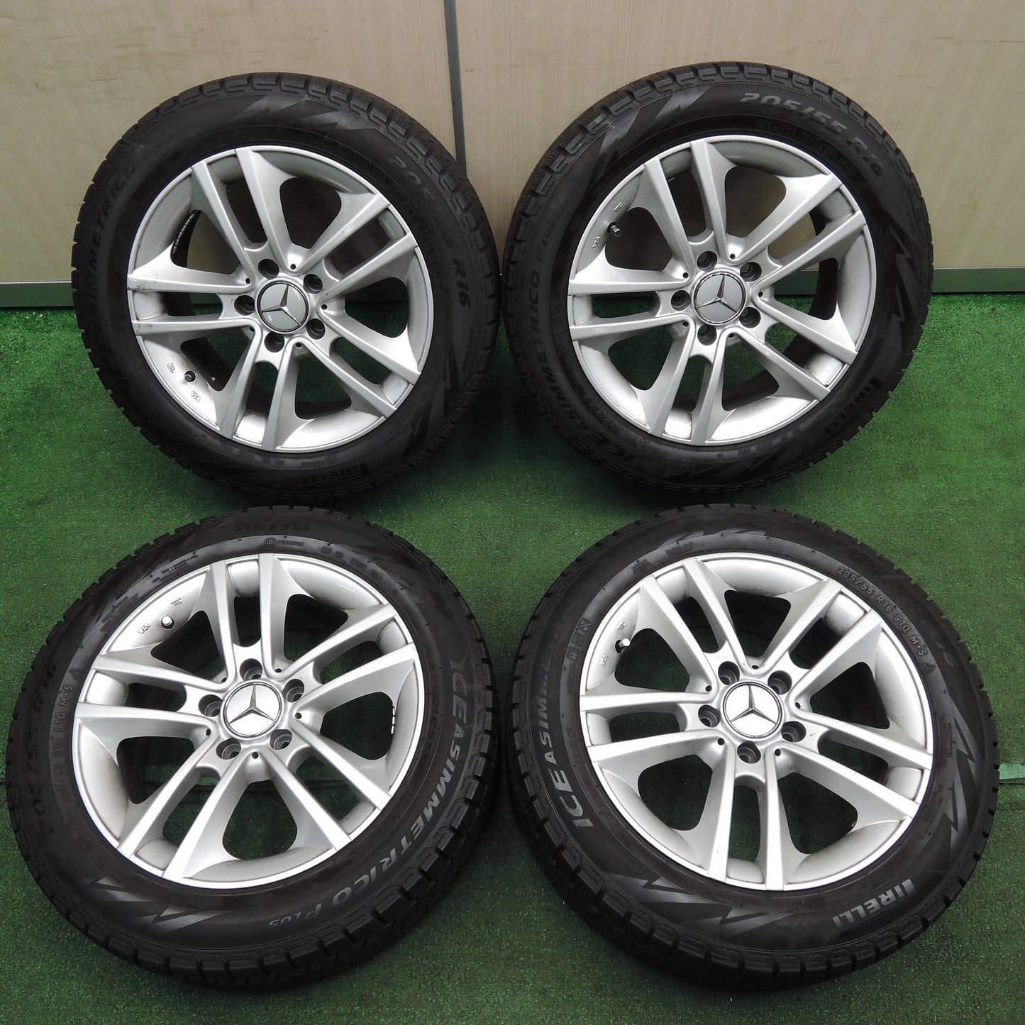 *送料無料*4本価格！20年★ベンツ 等 EURO FORSCH 205/55R16 スタッドレス ピレリ アイスアシンメトリコ プラス ユーロフォルシュ PCD112/5H★3121304TNス