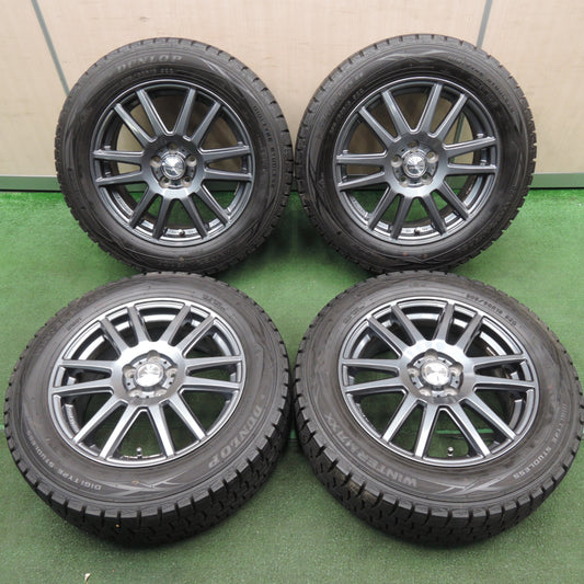 *送料無料* バリ溝！キレイ！9.5分★スタッドレス 205/60R16 ダンロップ ウインターマックス WM01 dp devotion 16インチ PCD100/5H★4021311TNス