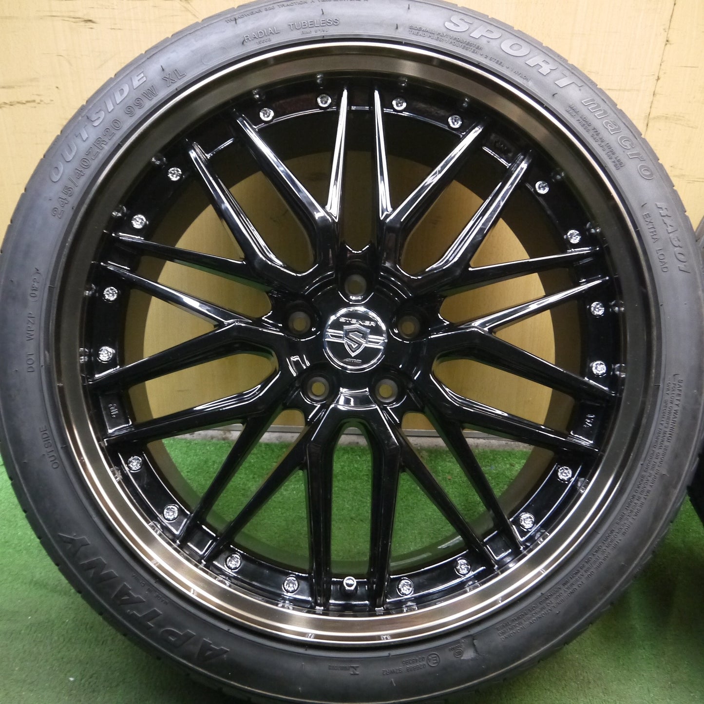 *送料無料*キレイ！22年★STEINER LMX AME 245/40R20 アプタニー SPORT macro RA301 シュタイナー 20インチ PCD114.3/5H★4012609Hノ