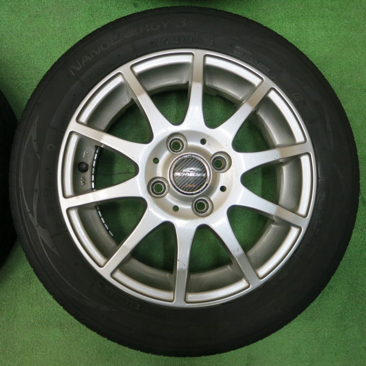 *送料無料* 4本価格★155/65R14 トーヨー ナノエナジー3 SCHNEIDER ATECH シュナイダー 14インチ PCD100/4H★4021607イノ