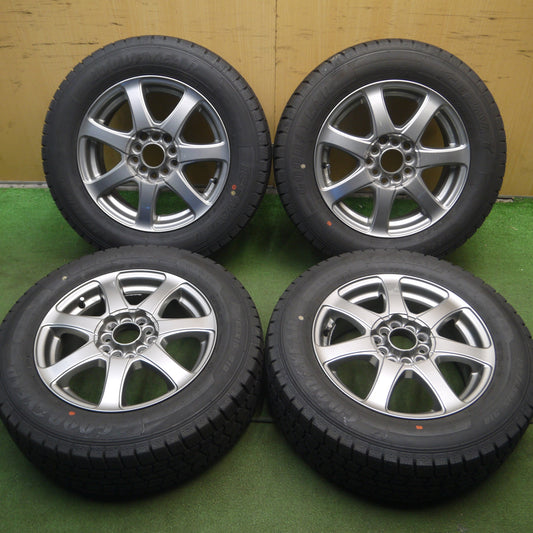 *送料無料* バリ溝！22年！ほぼ10分★スタッドレス 195/65R15 グッドイヤー アイスナビ7 社外 アルミ 15インチ PCD100 114.3/5H マルチ★4021402Hス