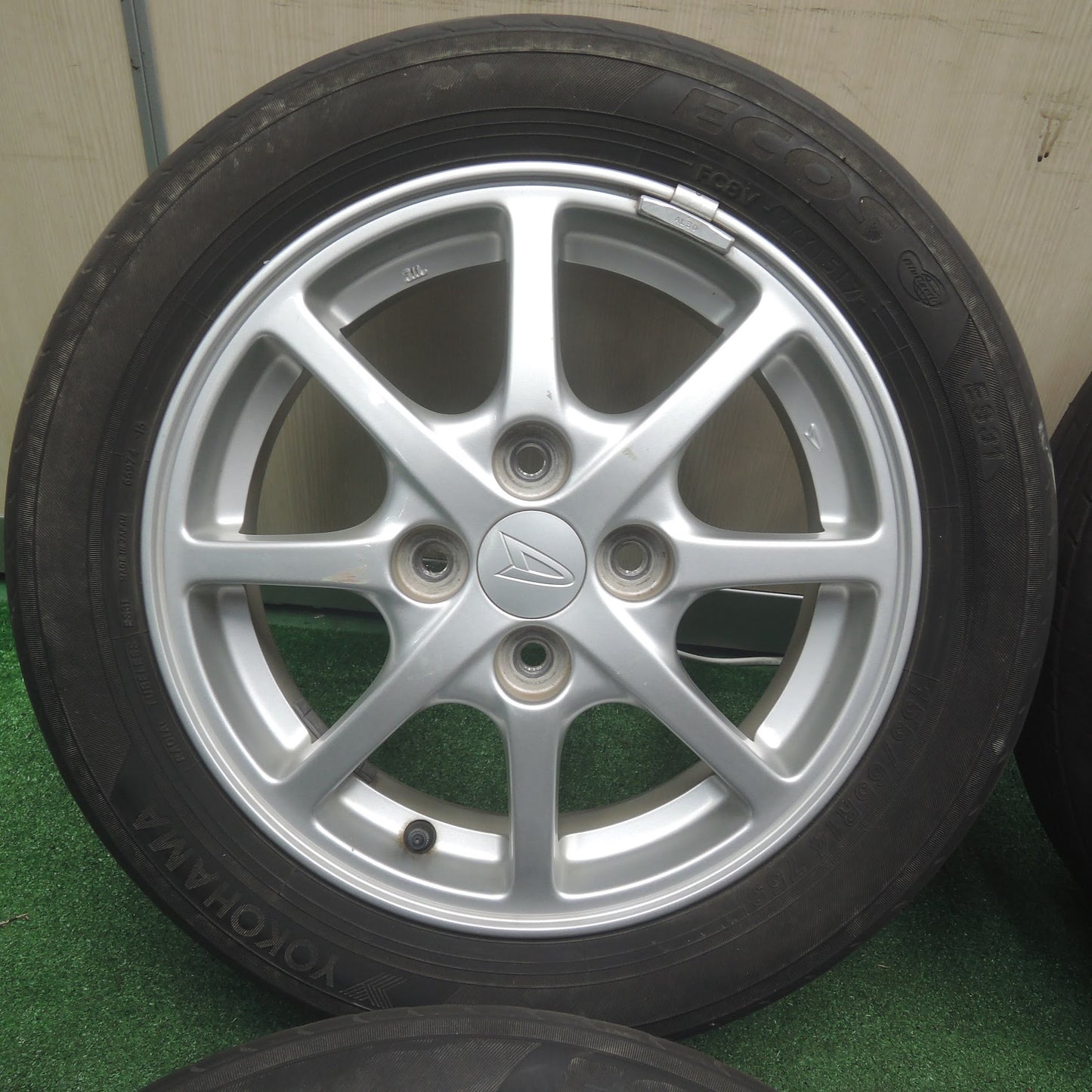 [送料無料]4本価格★ダイハツ タント ムーヴ 等 純正 155/65R14 ヨコハマ エコス ES31 14インチ PCD100/4H★3103003SYノ