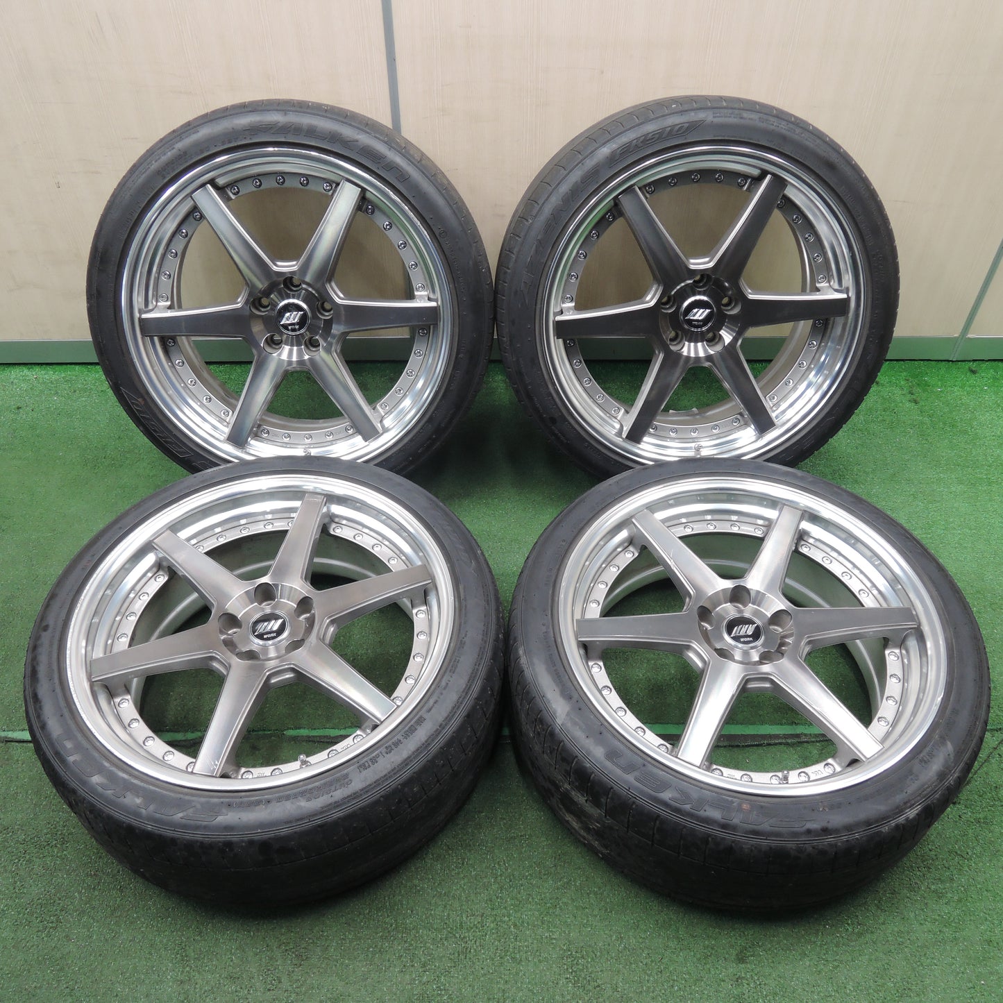 *送料無料*4本価格★WORK ZEAST ZE1 245/40R20 ファルケン アゼニス FK510 ワーク ジースト 20インチ PCD114.3/5H★4012207NJノ