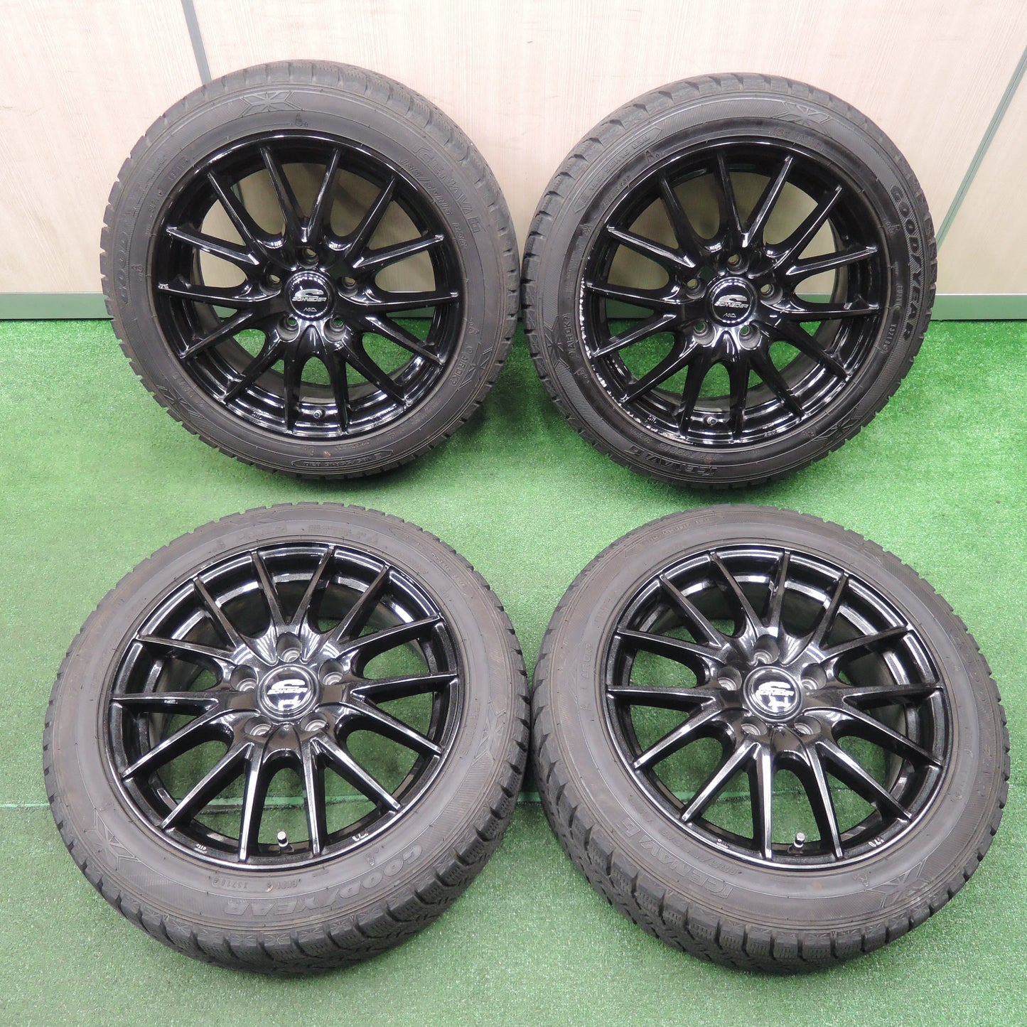 *送料無料*4本価格★スタッドレス 185/55R16 グッドイヤー アイスナビ6 SCHNEIDER MiD シュナイダー 16インチ PCD114.3/5H★3120108TNス