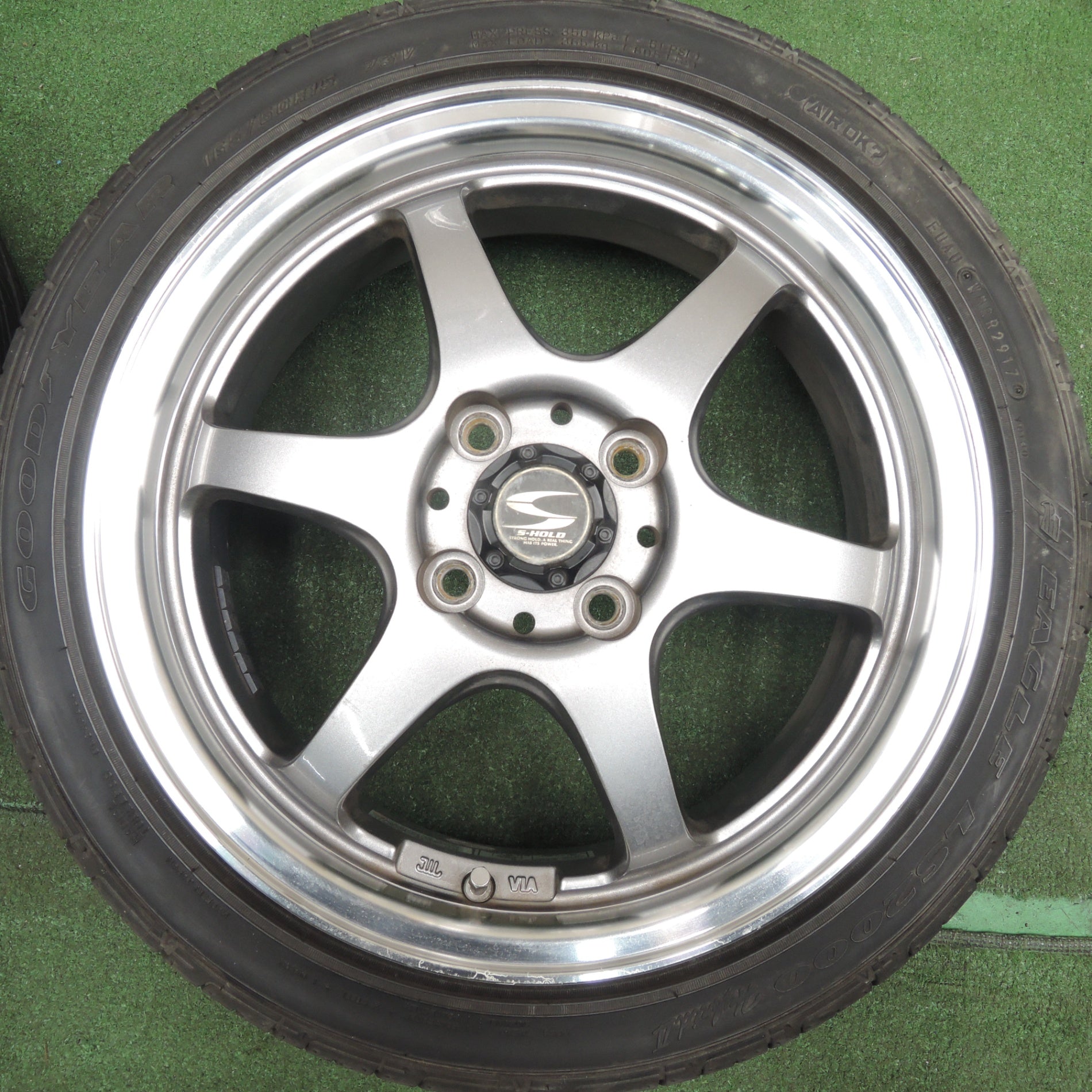 送料無料* バリ溝！9分☆S-HOLD 165/50R15 グッドイヤー イーグル LS2000 hybrid2 15インチ PCD100 |  名古屋/岐阜の中古カー用品・工具の買取/販売ならガレージゲット