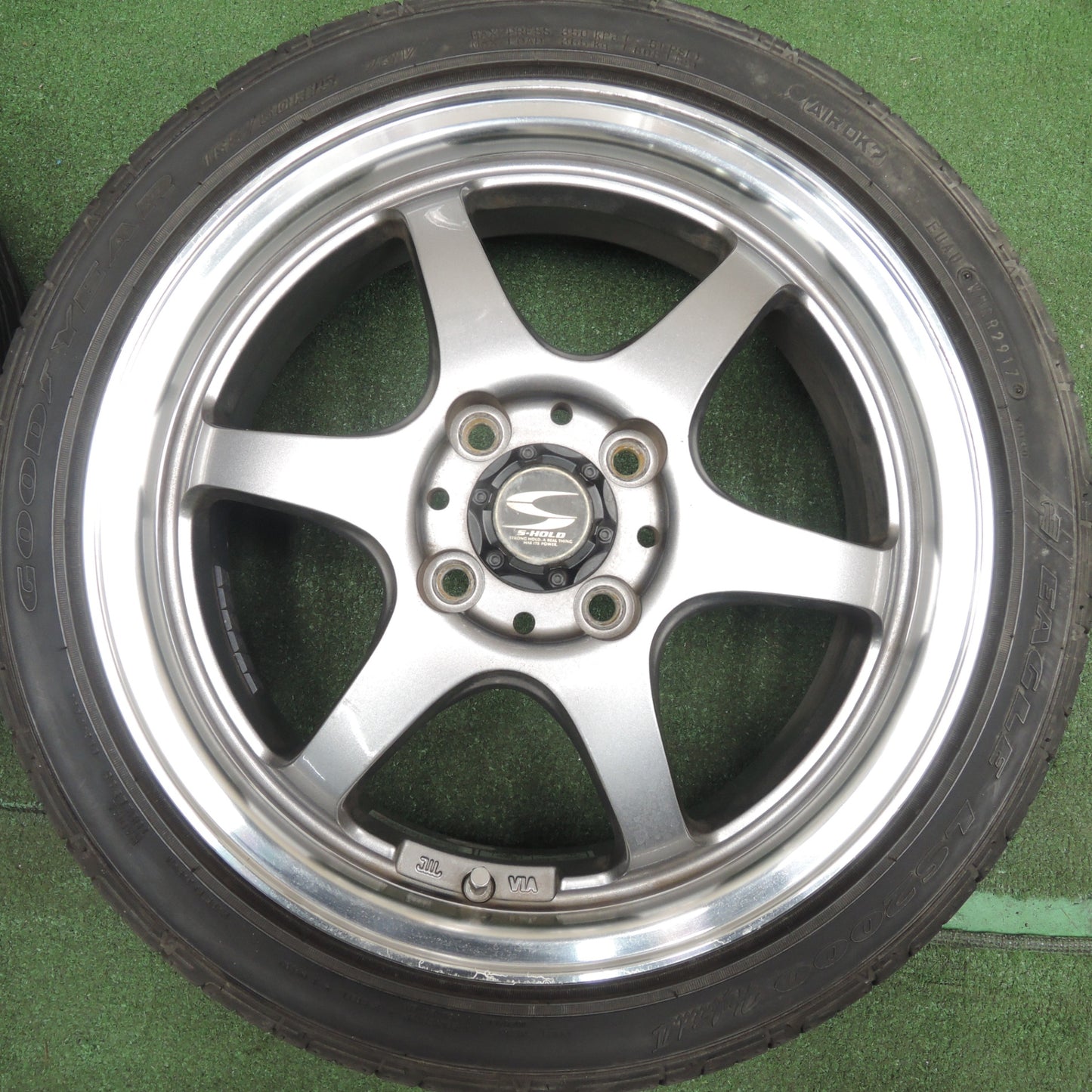 *送料無料* バリ溝！9分★S-HOLD 165/50R15 グッドイヤー イーグル LS2000 hybrid2 15インチ PCD100/4H★4021719HAノ