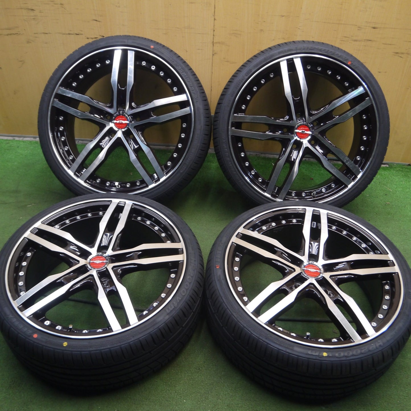 *送料無料* 超バリ溝！23年！ほぼ10分★Shallen XF-55 AME 215/35R19 ジーテックス HP2000 vfm シャレン 19インチ PCD114.3/5H★4020611Hノ