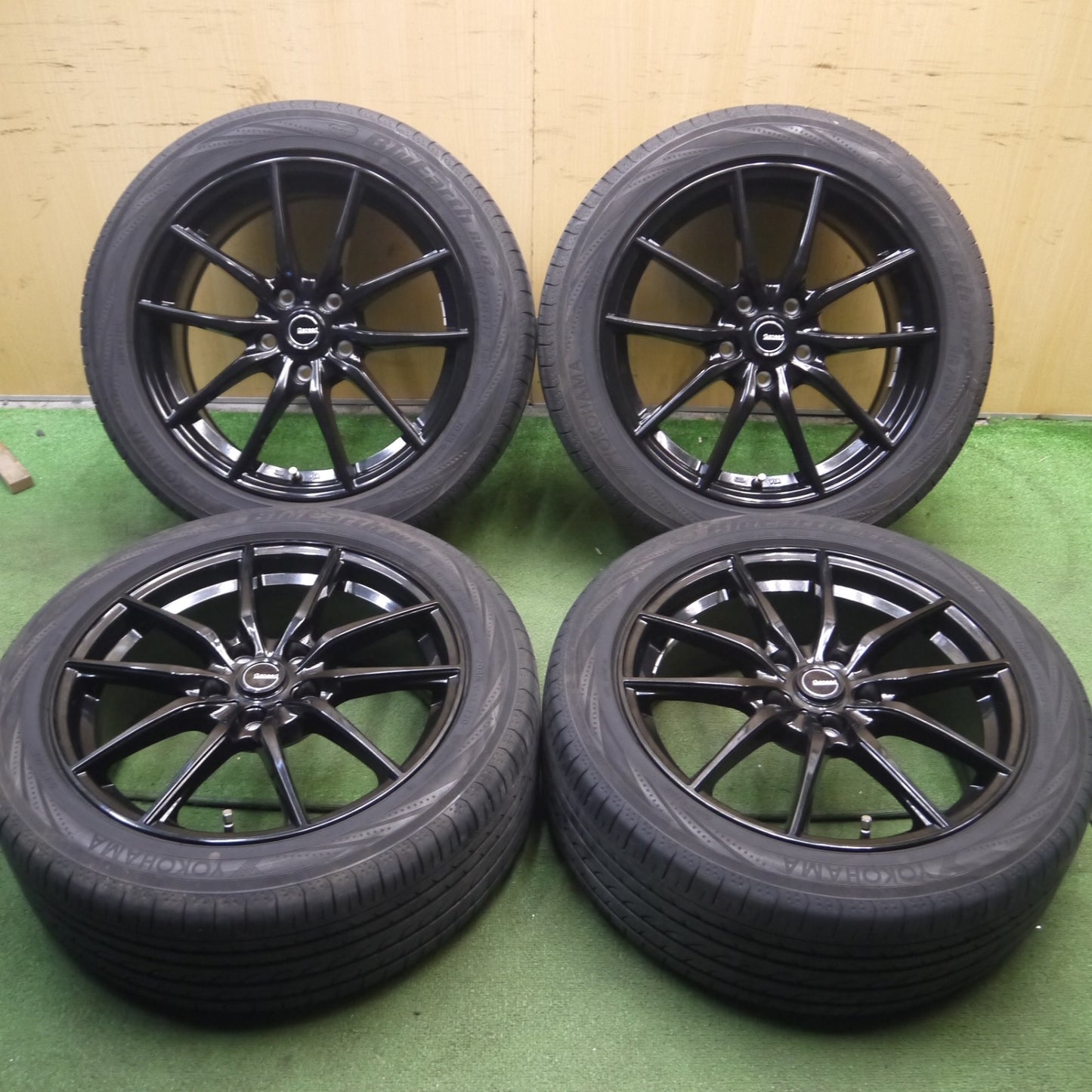 *送料無料* バリ溝！20年！キレイ！9.5分★G.Speed 215/50R17 ヨコハマ ブルーアース RV-02  Gスピード 17インチ PCD114.3/5H★4031101Hノ