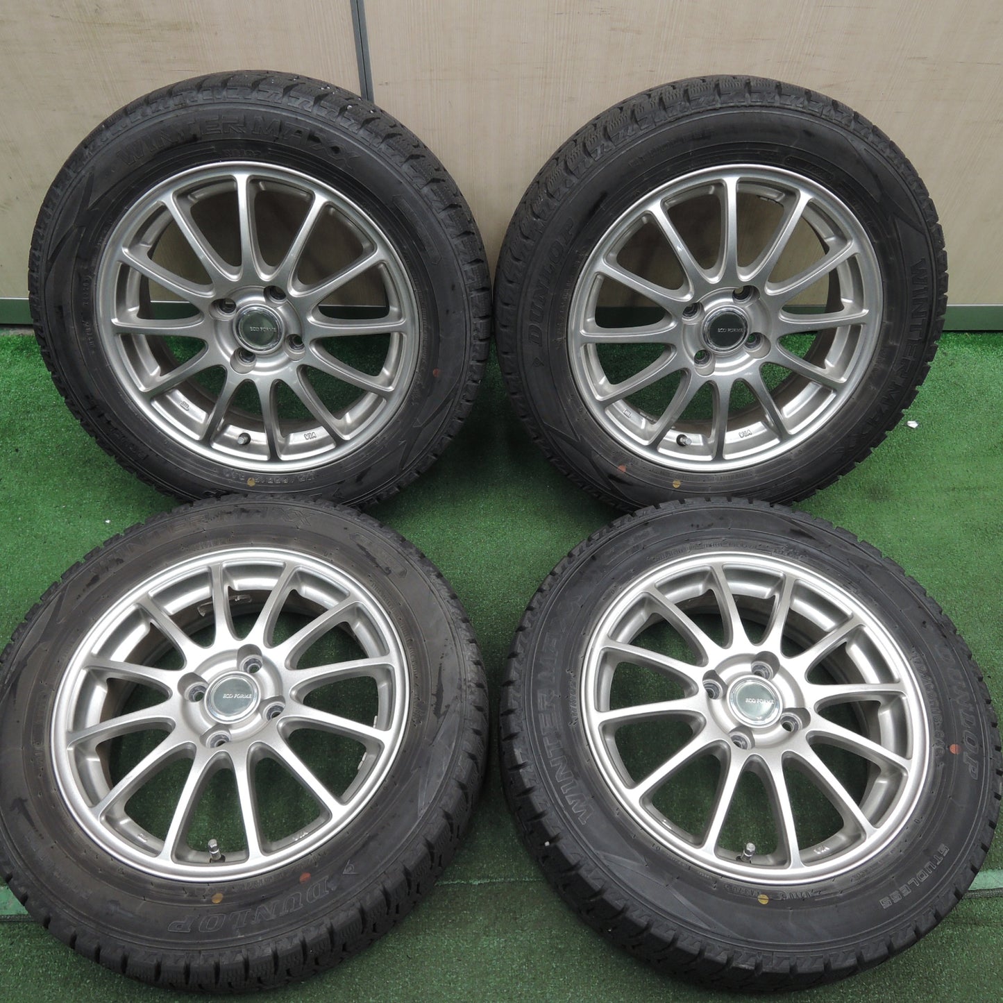 *送料無料* バリ溝！20年！キレイ！9分★スタッドレス 175/65R15 ダンロップ ウインターマックス WM02 ECO FORME エコフォルム 15インチ PCD100/4H★4021703HAス