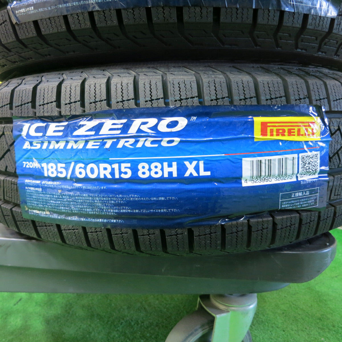 *送料無料*タイヤ未使用！22年！キレイ★スタッドレス 185/60R15 ピレリ アイス ゼロ アシンメトリコ Espider 15インチ PCD114.3/5H★3111502イス