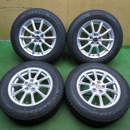 [送料無料]バリ溝！綺麗！9分★プリウス 等 195/65R15 スタッドレス ブリヂストン ブリザック VRX2 ECO FORME エコフォルム 15インチ PCD100/5H★3062312Hス