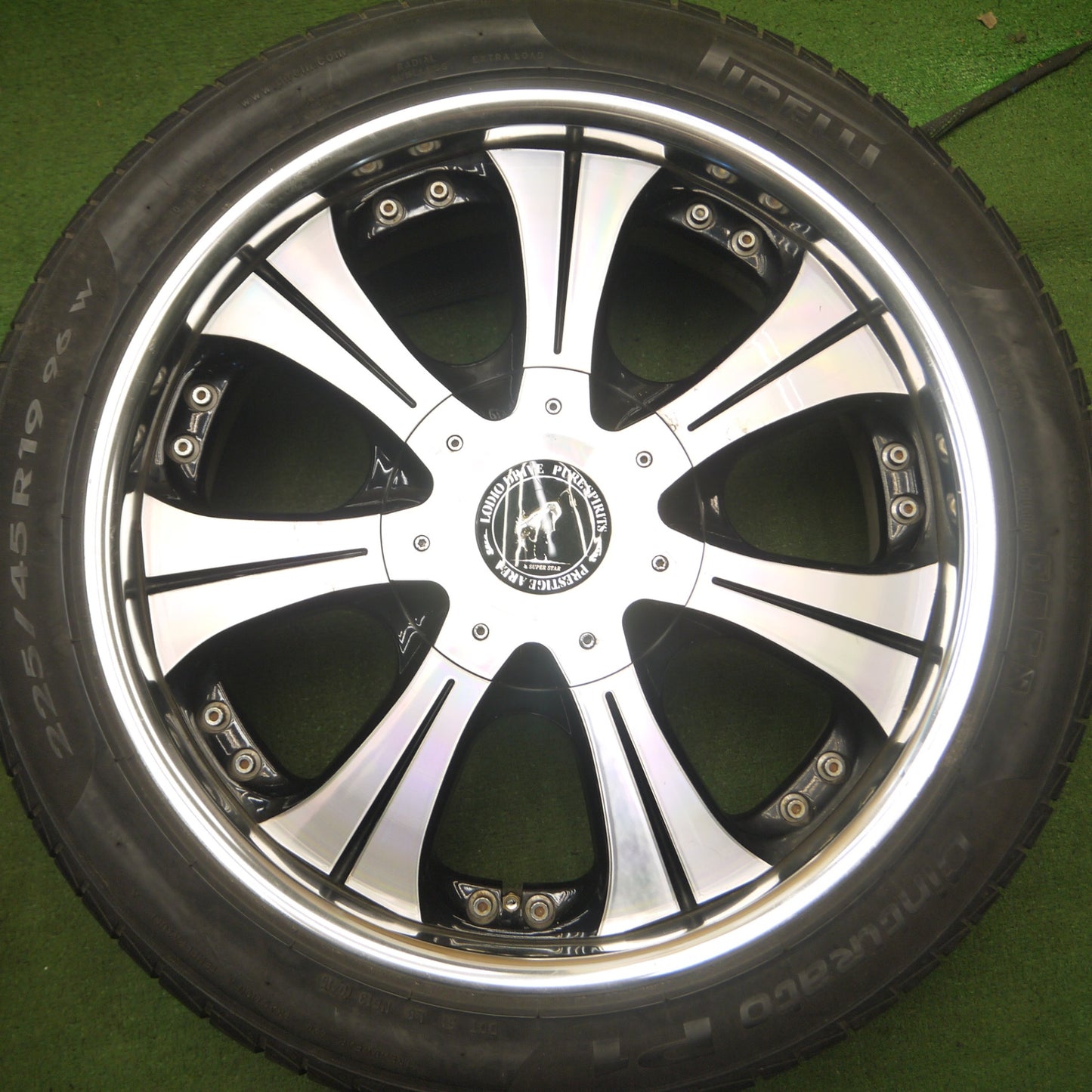 *送料無料* 4本価格★ロデオ ドライブ PURE SPIRITS HUSSAR SUPER STAR 225/45R19 ピレリ Cinturato P1 PCD139.7/6H★4022009Hノ