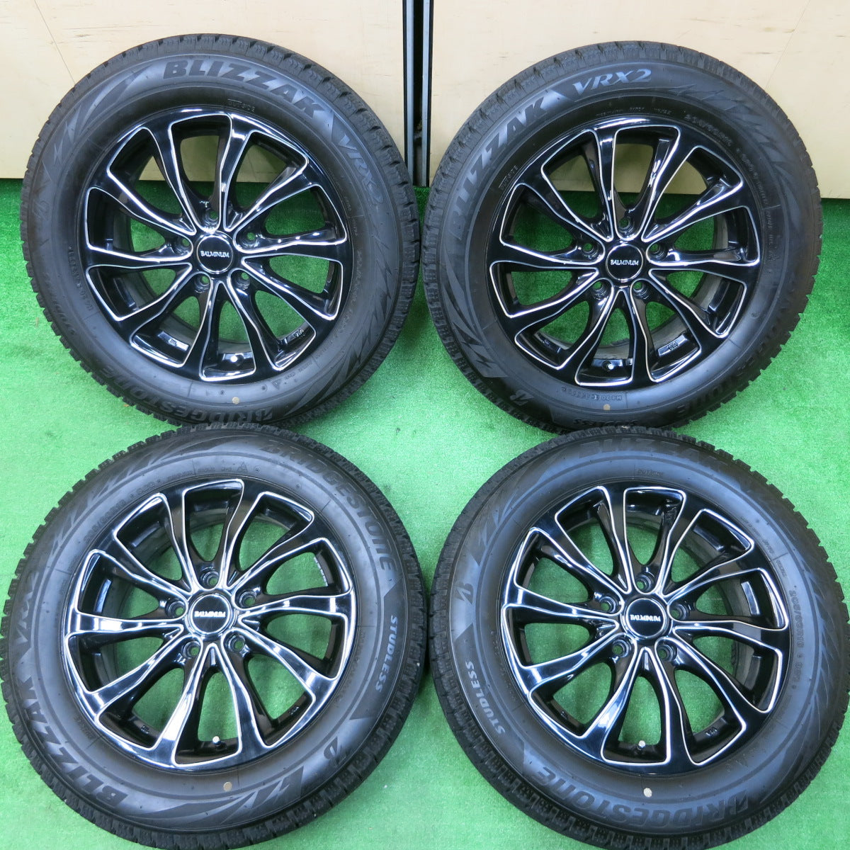 *送料無料*バリ溝！21年！キレイ！9.5分★スタッドレス 205/60R16 ブリヂストン ブリザック VRX2 BALMINUM バルミナ 16インチ PCD114.3/5H★3120509イス