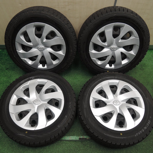 *送料無料*バリ溝！22年！9.5分以上★トヨタ シエンタ 純正 スチール 185/60R15 スタッドレス ダンロップ ウインターマックス WM02 PCD100/5H★3111704HAス