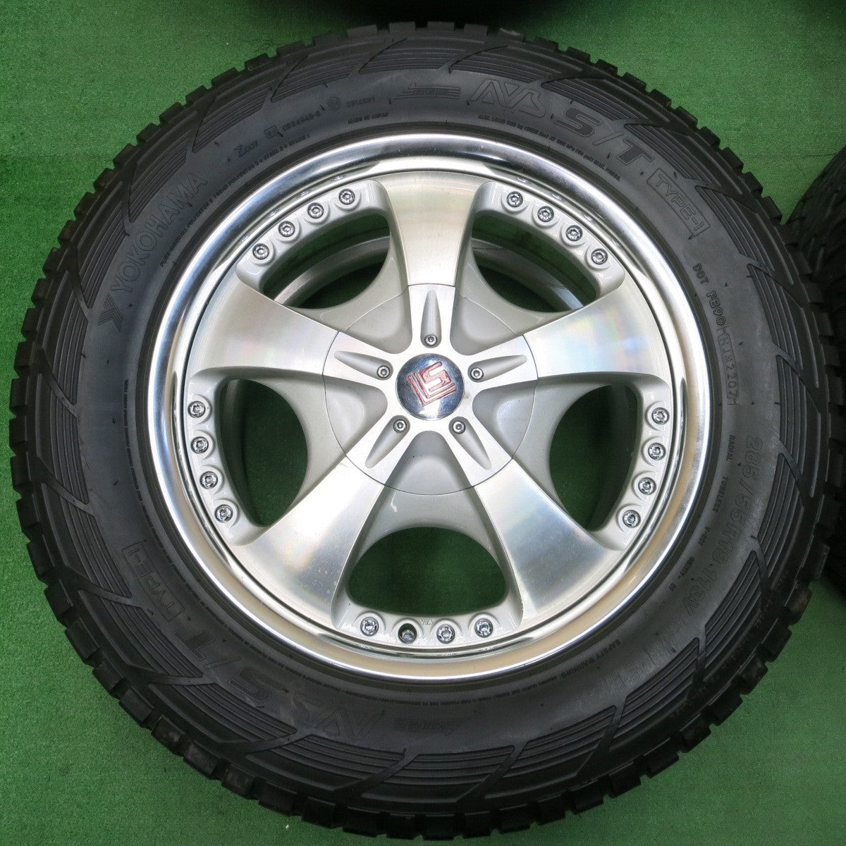 *送料無料* 4本価格★WORK LS105 285/55R18 ヨコハマ AVS S/T TYPE-1 ワーク 18インチ PCD150/5H★4021301イノ