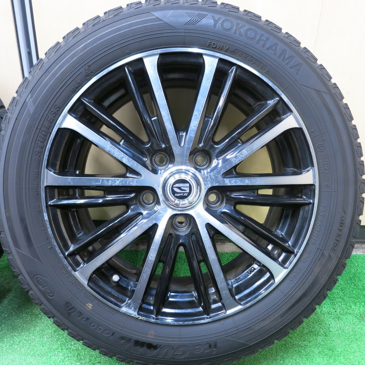 [送料無料]バリ溝！8.5分★スタッドレス 195/60R16 ヨコハマ アイスガード iG50 プラス GYLE weds ウェッズ 16インチ PCD114.3/5H★3060603ヒス