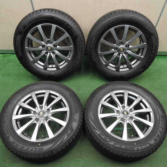 *送料無料*バリ溝！22年！キレイ！ほぼ10分★スタッドレス 215/60R16 ブリヂストン ブリザック VRX2 MANARAY SPORT マナレイ 16インチ PCD114.3/5H★3121312TNス