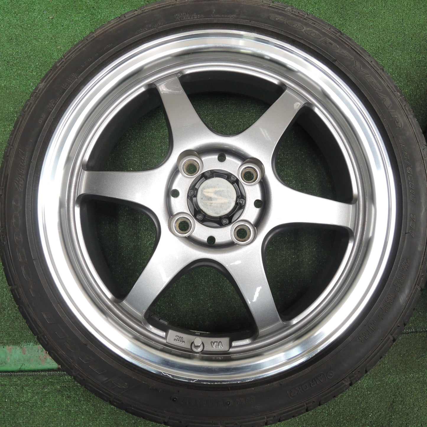 *送料無料* バリ溝！9分★S-HOLD 165/50R15 グッドイヤー イーグル LS2000 hybrid2 15インチ PCD100/4H★4021719HAノ