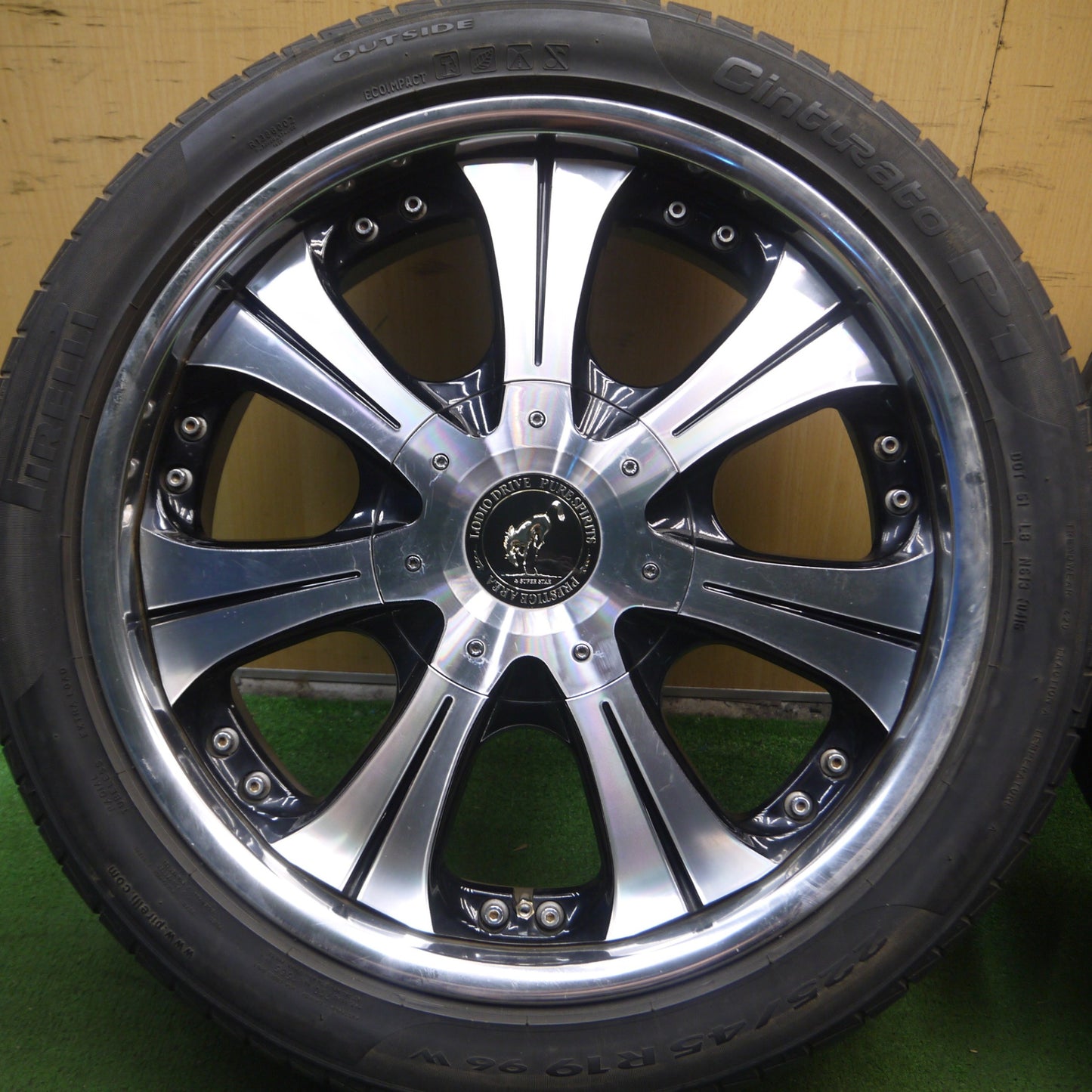 *送料無料* 4本価格★ロデオ ドライブ PURE SPIRITS HUSSAR SUPER STAR 225/45R19 ピレリ Cinturato P1 PCD139.7/6H★4022009Hノ