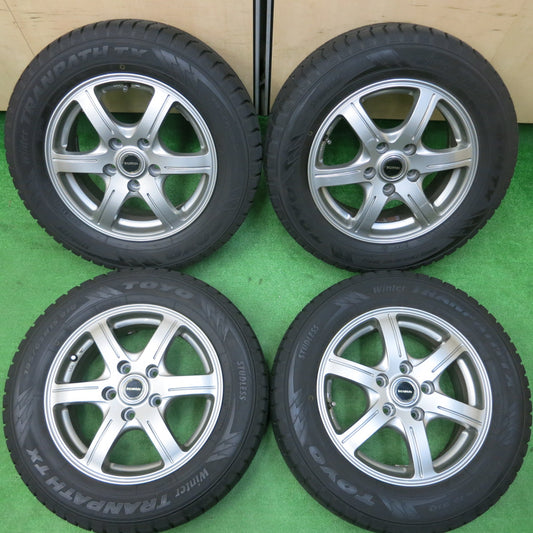 *送料無料*バリ溝！19年！9分★スタッドレス 195/65R15 トーヨー ウインター トランパス TX BALMINUM バルミナ 15インチ PCD114.3/5H★3120904イス