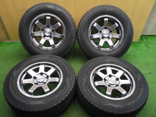 [送料無料]バリ溝！19年！綺麗！9.5分以上★ランクル 等 MADCROSS 285/60R18 スタッドレス ダンロップ ウインターマックス SJ8 18インチ PCD150/5H★2121007アス