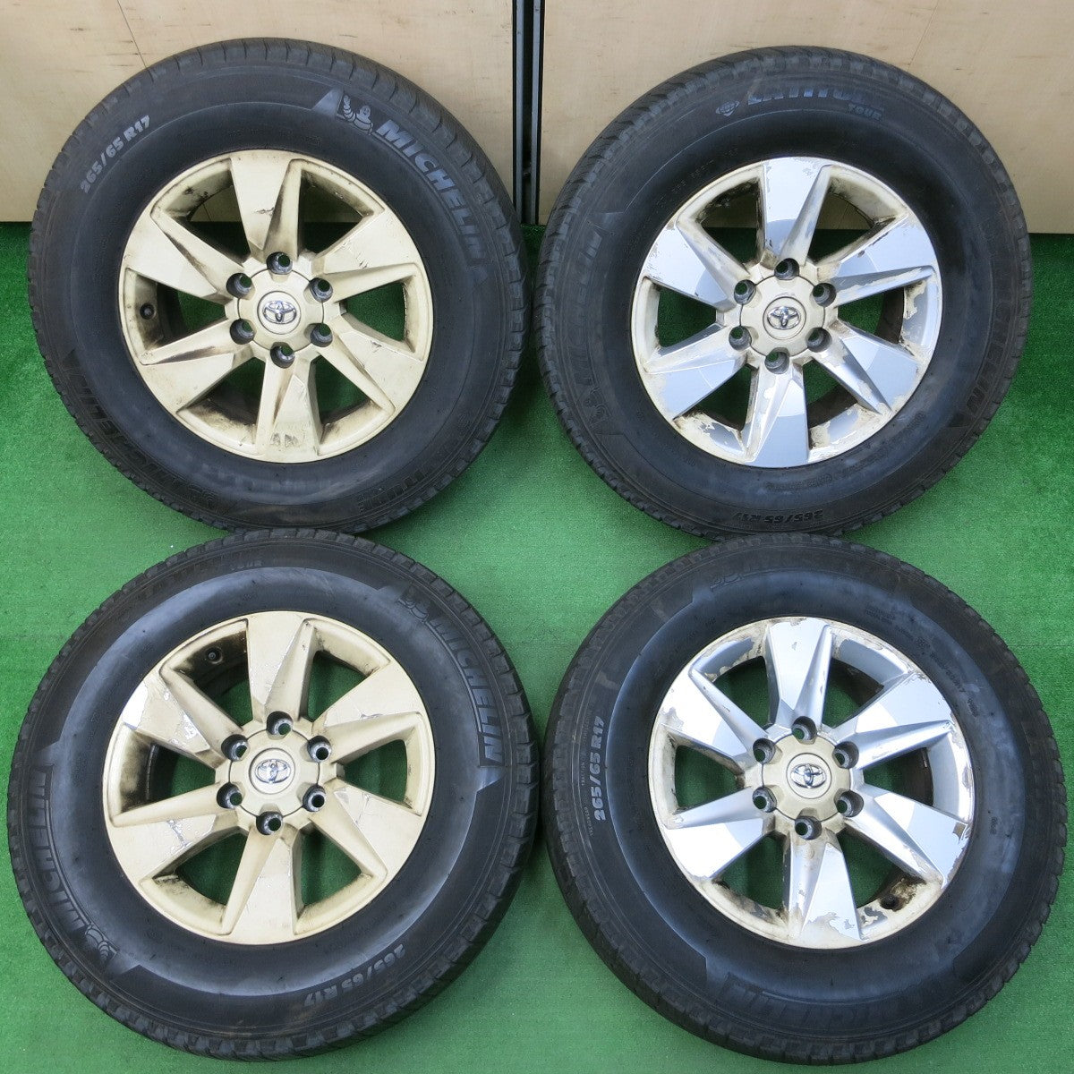 *送料無料* バリ溝！8.5分★トヨタ 150系 ランクル プラド 純正 265/65R17 ミシュラン LATITUDE TOUR 17インチ PCD139.7/6H★4022602イノ