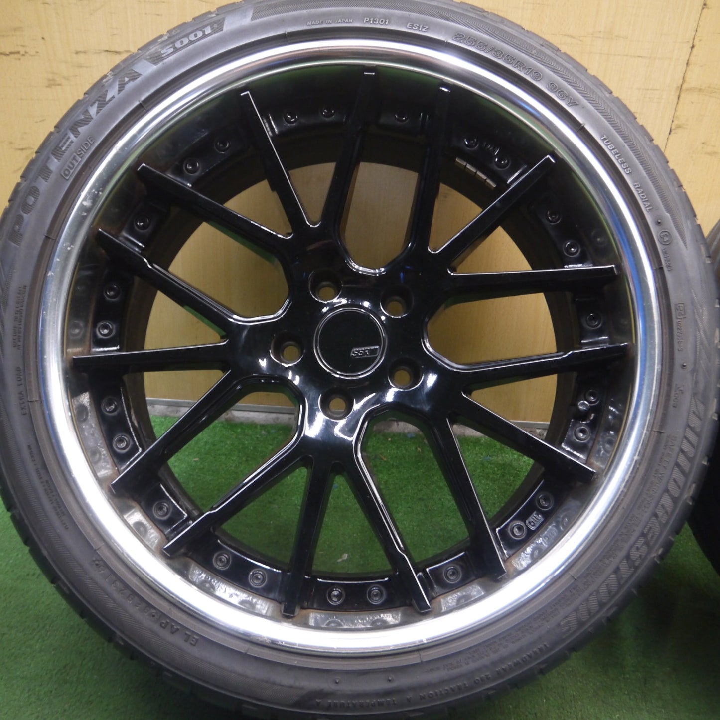 *送料無料* 4本価格★ベンツ等 SSRⅢ エグゼキューター CV02 255/35R19 ブリヂストン ポテンザ S001 19インチ PCD112/5H★4022810Hノ