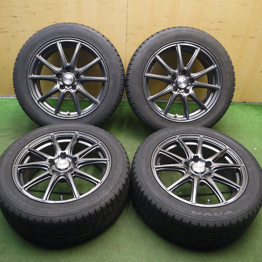 *送料無料*バリ溝！キレイ！ほぼ10分★スタッドレス 215/55R17 トーヨー ガリット G5 FINAL SPEED MiD 17インチ PCD114.3/5H★4012906Hス