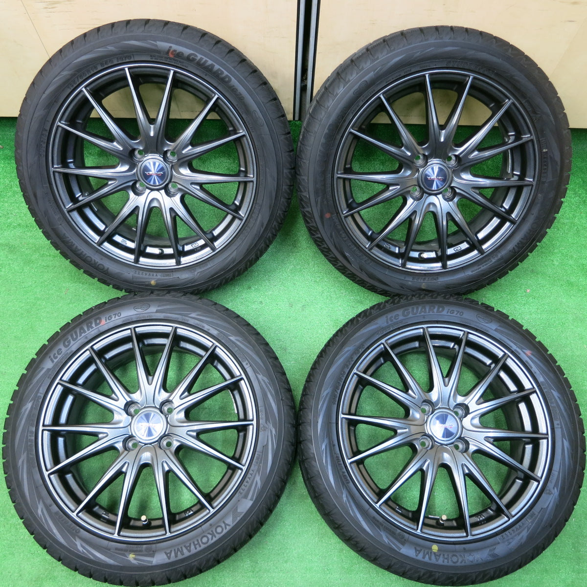 *送料無料*バリ溝！22年！綺麗！ほぼ10分★スタッドレス 195/50R16 ヨコハマ アイスガード iG70 VELVA SPORTZ ヴェルヴァ 16インチ PCD100/4H★3121608イス