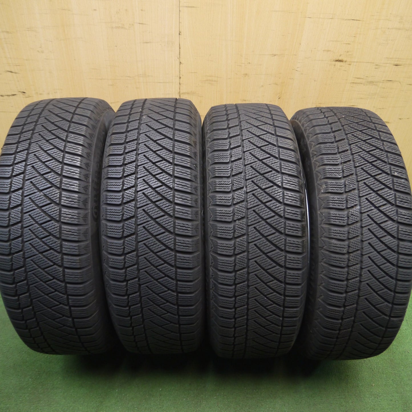 *送料無料* バリ溝！キレイ！9分★トヨタ 50系 プリウス 純正 195/65R15 スタッドレス コンチネンタルコンチバイキングコンタクト6 PCD100/5H★4022608Hス