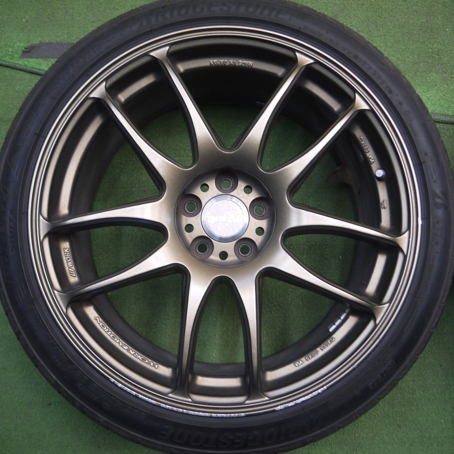 *送料無料* キレイ★86 BRZ等 WORK EMOTION Kiwami 215/40R18 225/40R18 ブリヂストン ポテンザ S007A ワーク 極 PCD100/5H★4031109Hノ