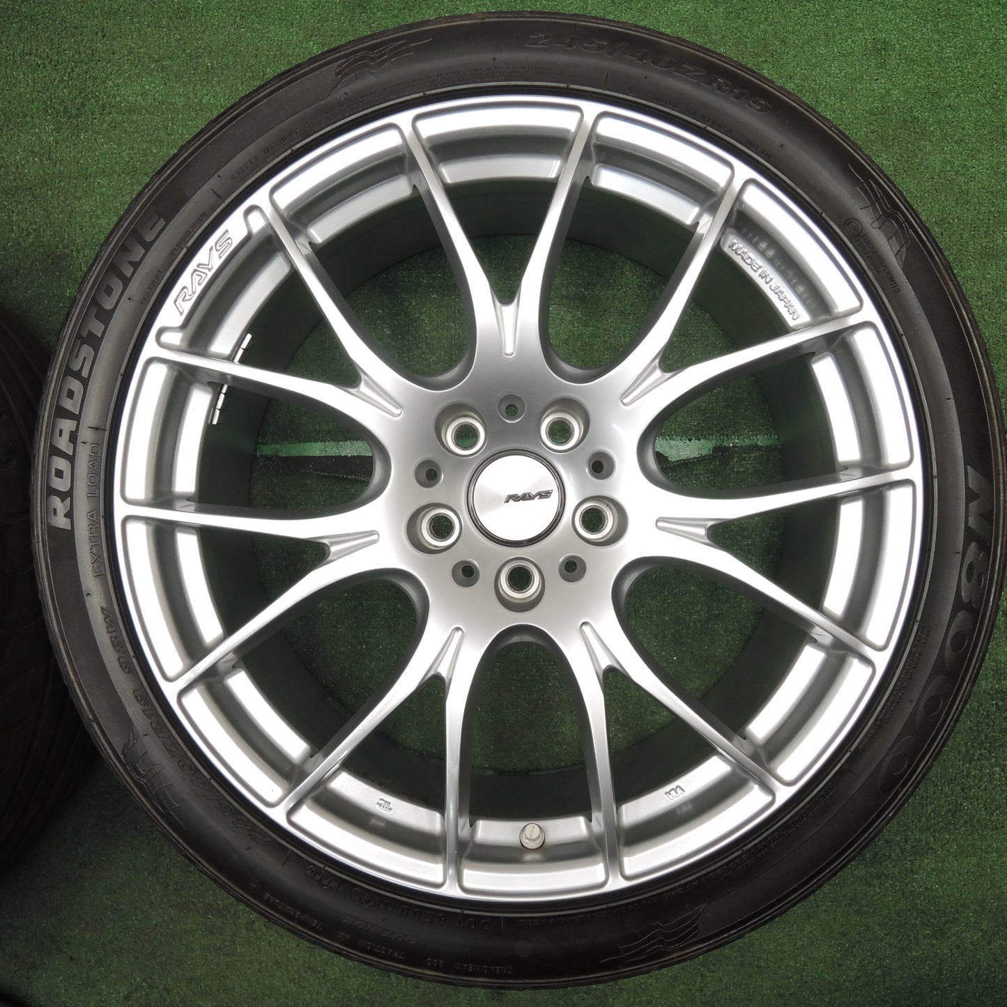 *送料無料* キレイ★RAYS HOMURA 2X7 245/40R19 ロードストーン N8000 レイズ ホムラ 19インチ PCD114.3/5H★4022308NJノ