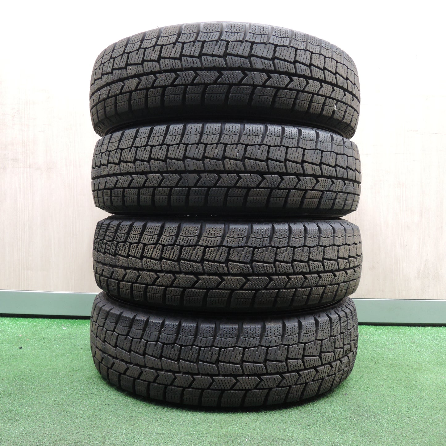 *送料無料*バリ溝！21年！9.5分★スタッドレス 155/65R13 ダンロップ ウインターマックス WM02 TRIP 社外 アルミ 13インチ PCD100/4H★3122003NJス