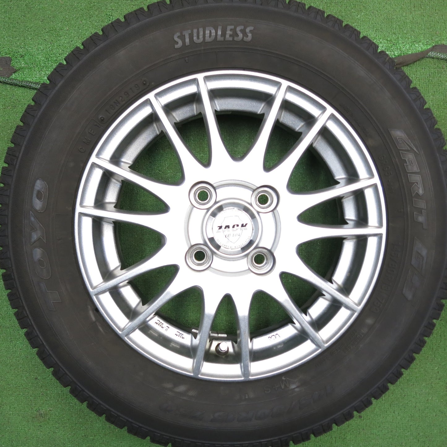 [送料無料]バリ溝！19年！キレイ！8.5分★スタッドレス 145/80R13 トーヨー GARIT G5 ZACK JP-104 MONZA ザック モンツァ 13インチ PCD100/4H★3062309Hス