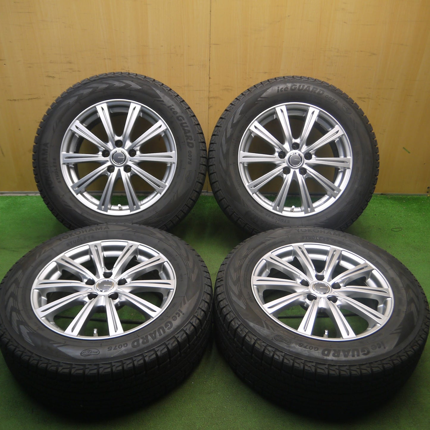 [送料無料]バリ溝！キレイ！9.5分★スタッドレス 225/65R17 ヨコハマ アイスガード G075 MiLLOUS ミルアス 17インチ PCD114.3/5H★3100206Hス