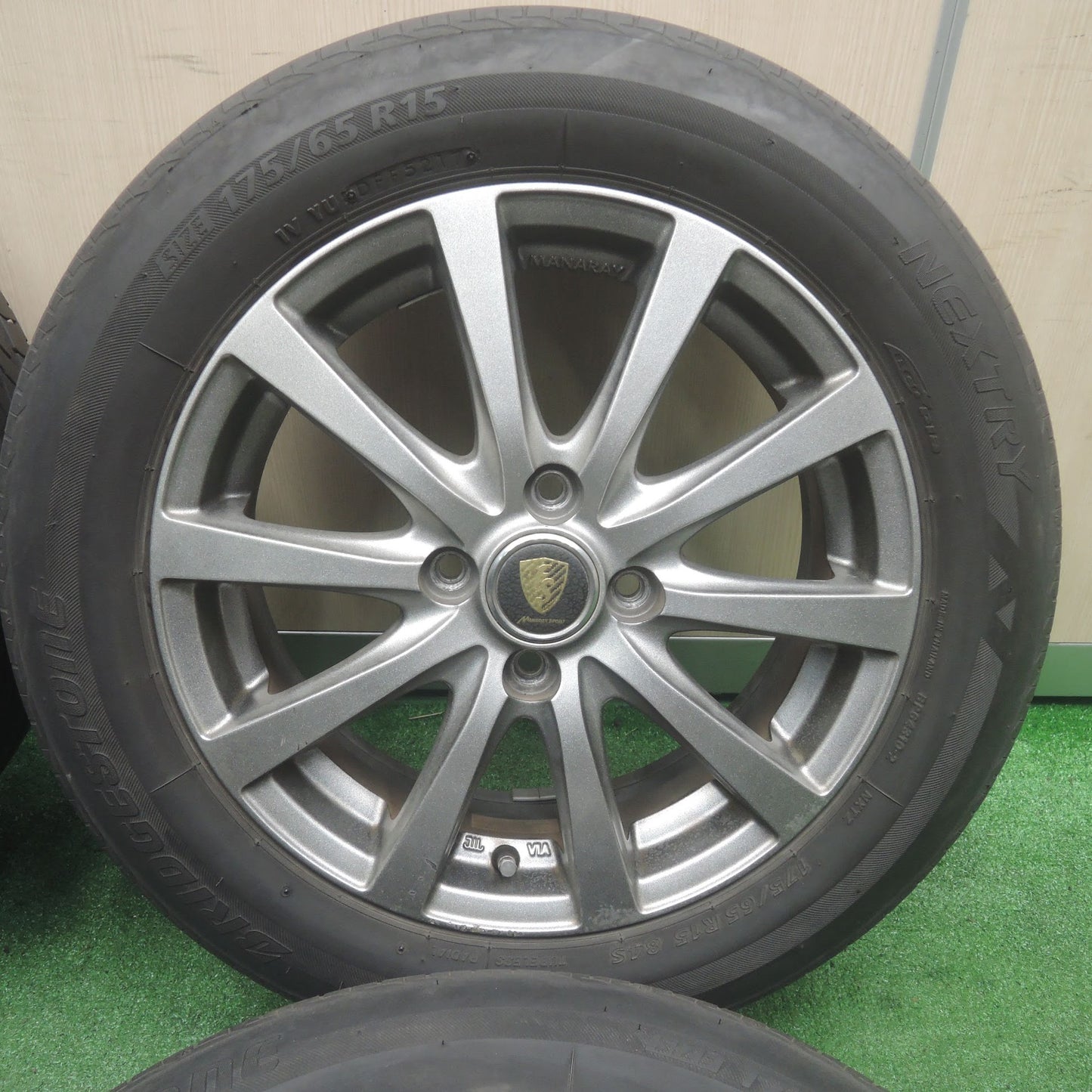 [送料無料]キレイ★175/65R15 MANARAY SPORT ブリヂストン ネクストリー エコピア マナレイ 15インチ PCD100/4H★3110109SYノ