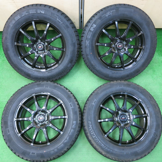 *送料無料* バリ溝！22年！キレイ！9.5分★スタッドレス 225/65R17 ネクセン ウィンガード アイス SUV LOXARNY SPORT BADX ロクサーニ PCD114.3/5H★4022009イス