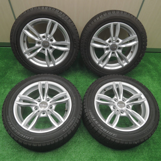 [送料無料]バリ溝！キレイ！9.5分★BMW 等 MAK スタッドレス 205/55R16 ブリヂストン ブリザック RFT 16インチ PCD120/5H★3070501SYス