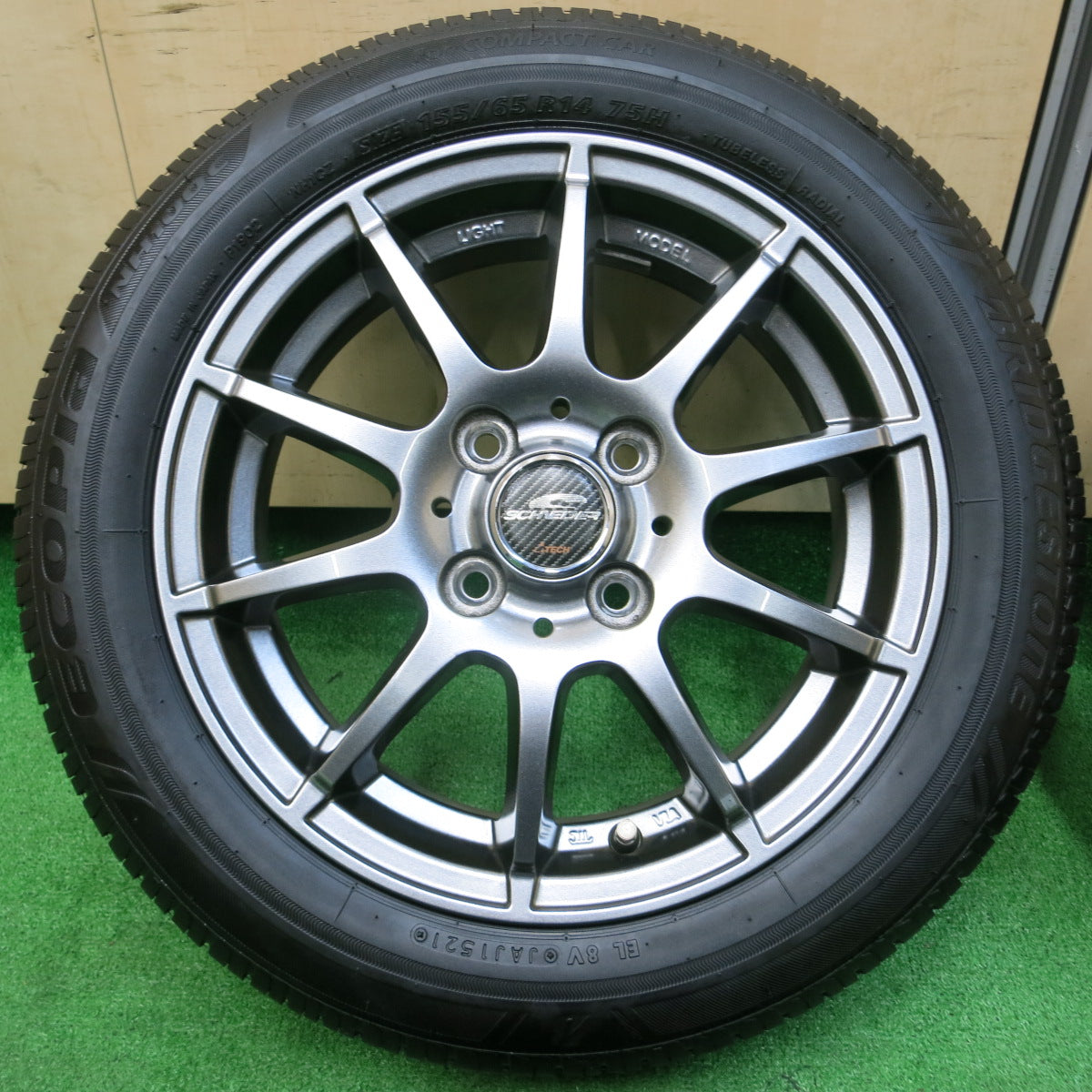 *送料無料*キレイ！21年★155/65R14 ブリヂストン エコピア NH100C SCHNEIDER ATECH シュナイダー 14インチ PCD100/4H★3120202イノ