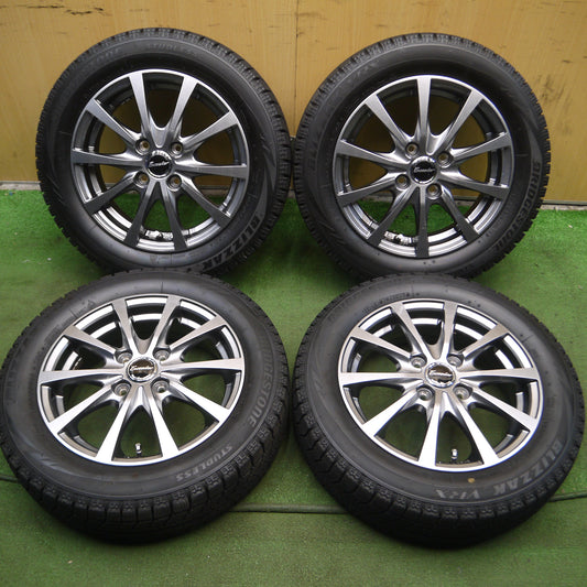 *送料無料*バリ溝！19年！キレイ！9分★スタッドレス 155/65R14 ブリヂストン ブリザック VRX Exceeder エクシーダー 14インチ PCD100/4H★3102501Hス