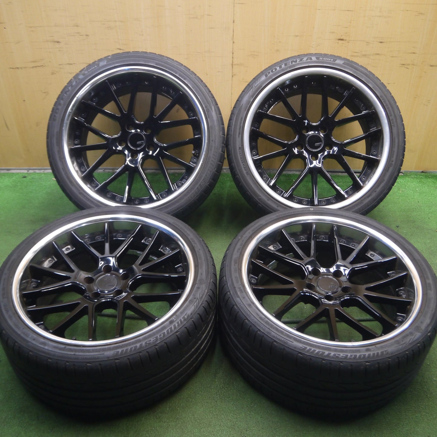 *送料無料* 4本価格★ベンツ等 SSRⅢ エグゼキューター CV02 255/35R19 ブリヂストン ポテンザ S001 19インチ PCD112/5H★4022810Hノ