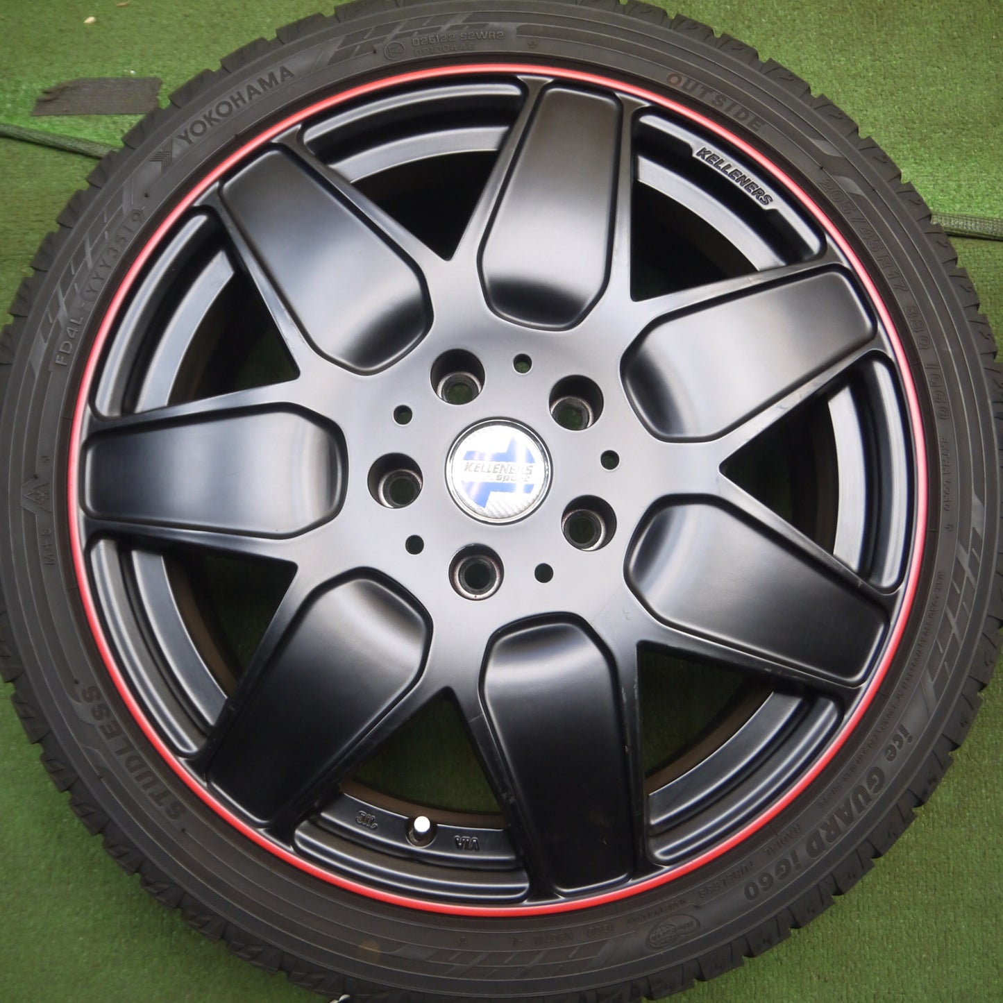 *送料無料* バリ溝！キレイ！9.5分以上★MINI ミニ 等 KELLENERS Sport 205/45R17 スタッドレス ヨコハマ アイスガード iG60 ケレナーズ PCD112/5H★4022715Hス