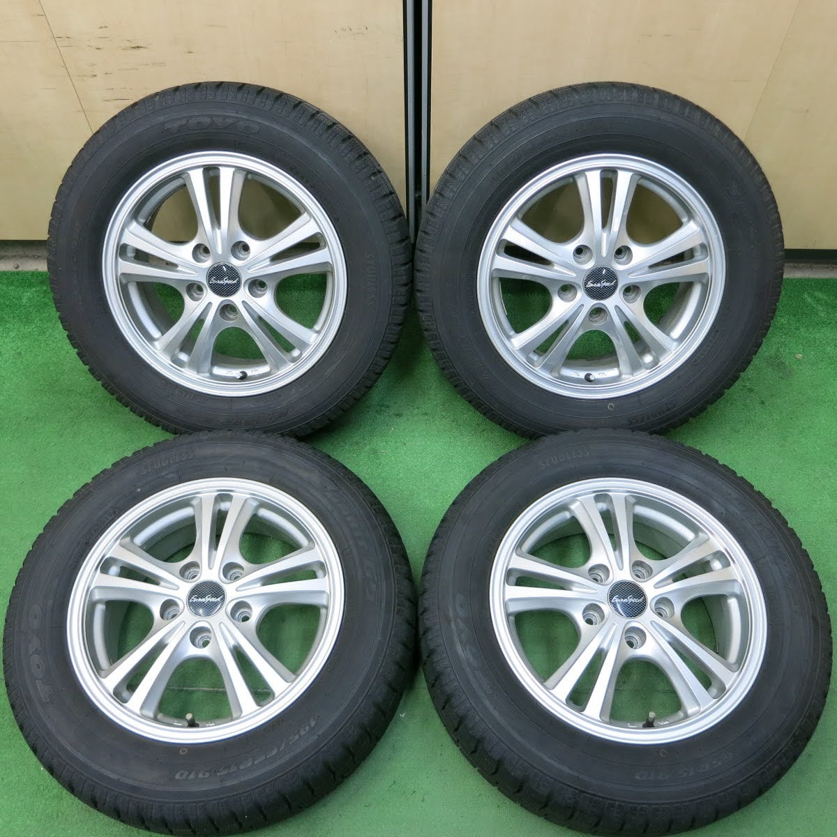 [送料無料]バリ溝！19年！キレイ！9分★スタッドレス 195/65R15 トーヨー ガリット G5 EuroSpeed ユーロスピード 15インチ PCD114.3/5H★3072003イス