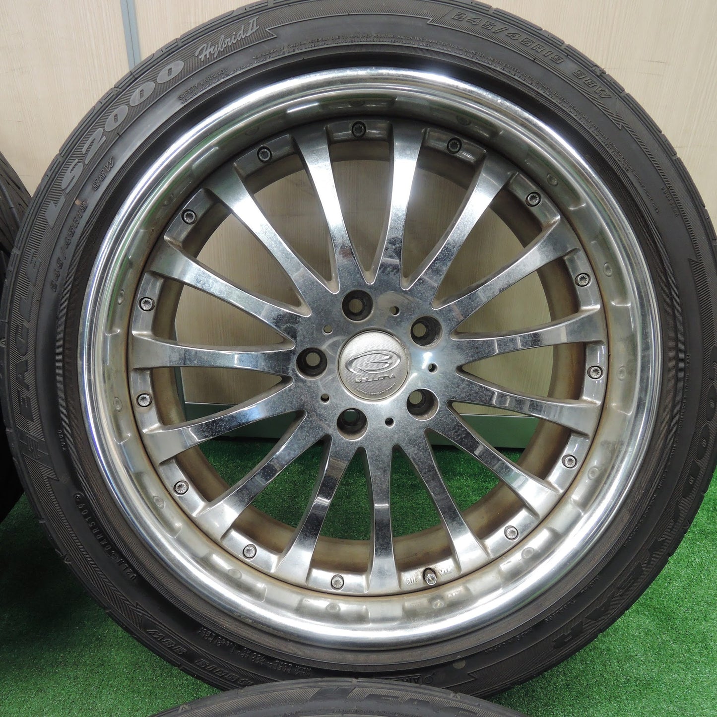 [送料無料]バリ溝！9.5分★BELLONA WEDS 245/45R19 グッドイヤー イーグル LS2000 hybridⅡ ARTISAN SPIRIT 19インチ PCD114.3/5H★3102606TNノ