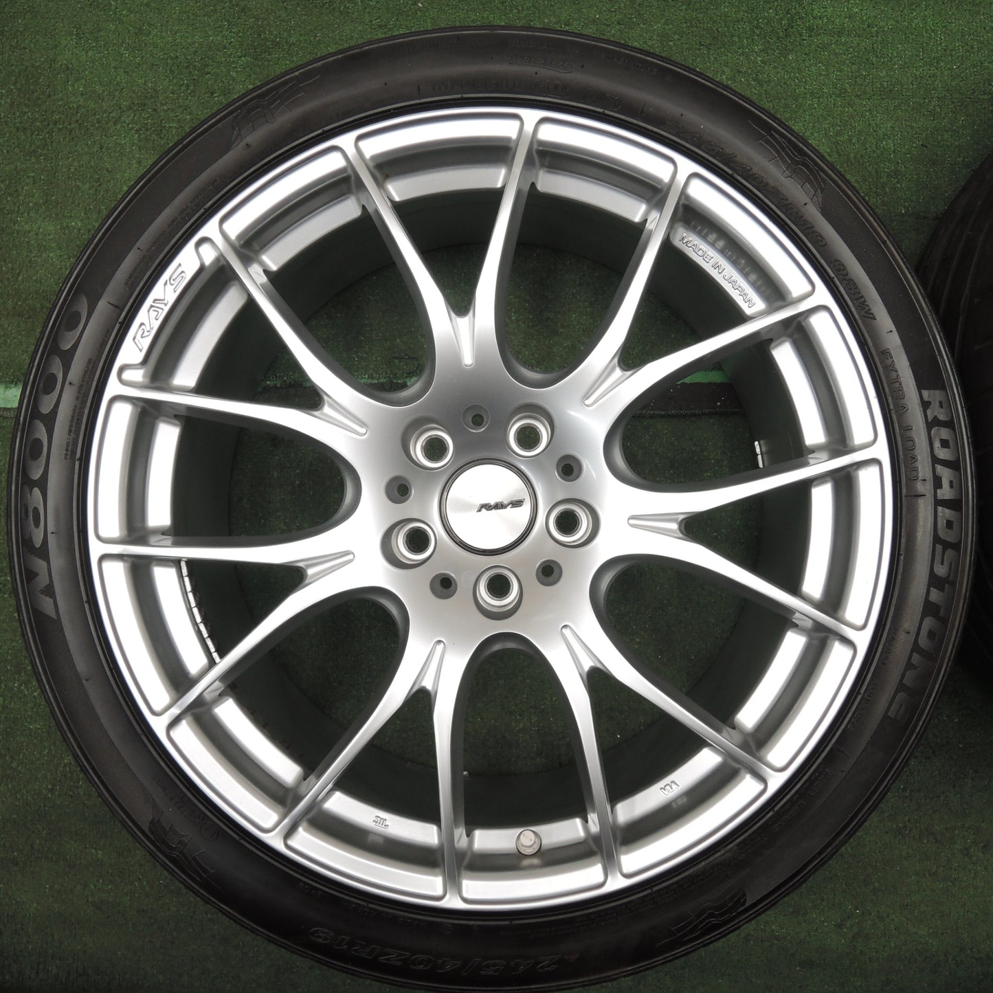 *送料無料* キレイ★RAYS HOMURA 2X7 245/40R19 ロードストーン N8000 レイズ ホムラ 19インチ PCD114.3/5H★4022308NJノ