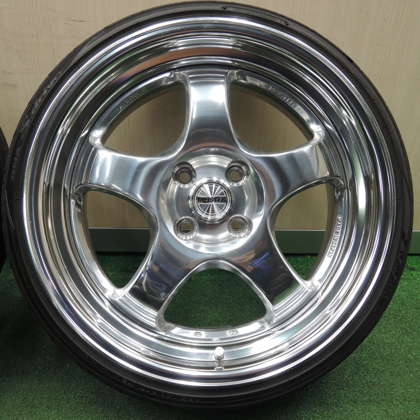 *送料無料* キレイ！21年★WORK MEISTER MST-S1R 165/40R17 ヨコハマ DNA S.drive ワーク マイスター 17インチ PCD100/4H★4021701NJノ