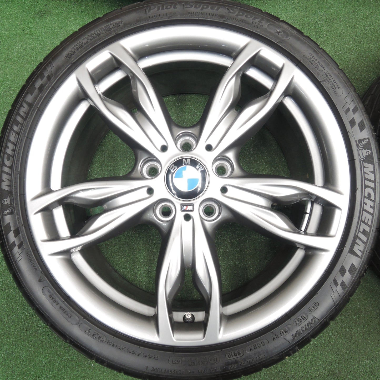 *送料無料* バリ溝！キレイ！9.5分★BMW F20 F22 M235i M135i 純正 225/40R18 245/35R18 ミシュラン パイロット スーパー スポーツ PCD120/5H★4020402HAノ