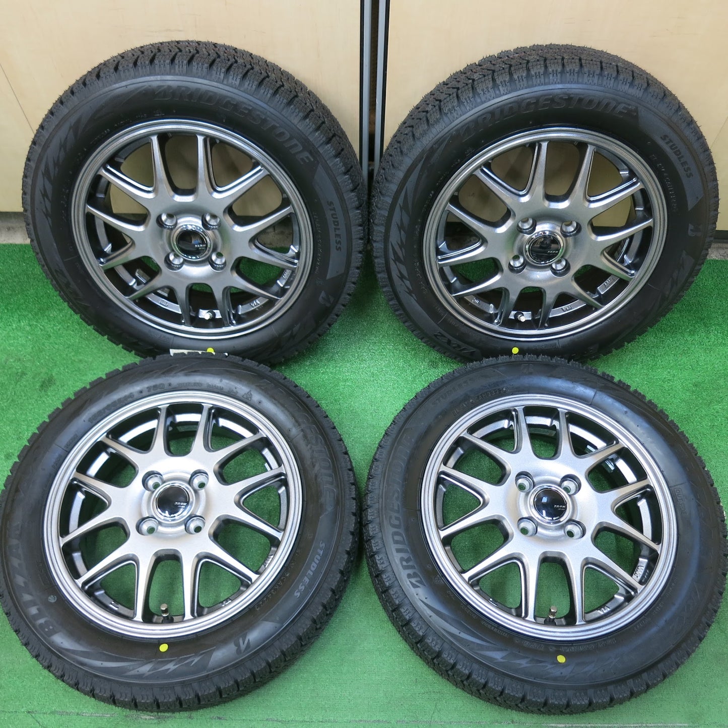 [送料無料]未使用！22年★スタッドレス 155/65R14 ブリヂストン ブリザック VRX2 ZACK JP-205 MONZA ザック モンツァ 14インチ PCD100/4H★3051604ヒス